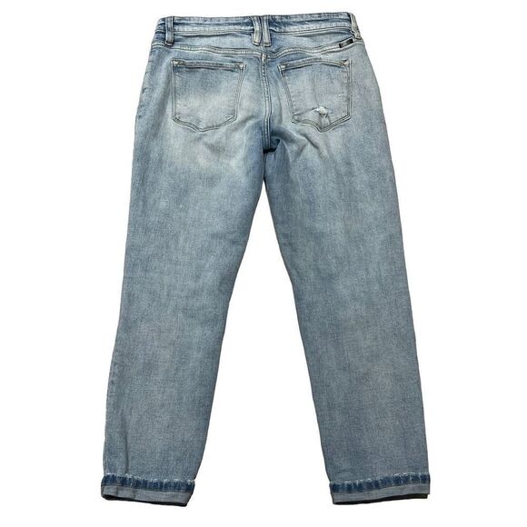 Kancan Womens Denim Pants Distressed Folded Hem Light Blue Wash Size 9/28 - Picture 2 of 8